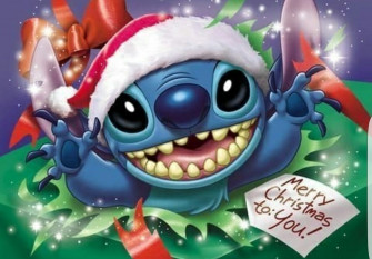 Merry Christmas Stitch Cute Wallpaper
