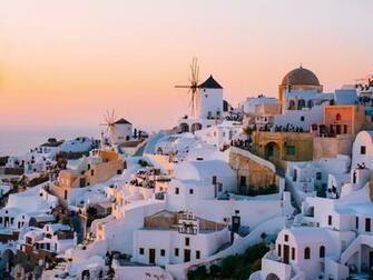 Santorini Night Wallpaper Collection