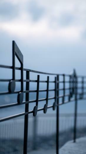 Wallpaper Fence Notes Music Staff Metal