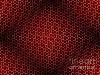 Honeycomb Background Seamless Red Print By Henrik Lehnerer