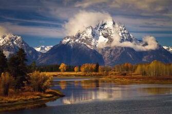 Usa Wyoming Grand Teton National Park Landscape Autumn Mountains