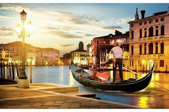 Wallpaper Mural Gondola In Venice Foreground With Boatman