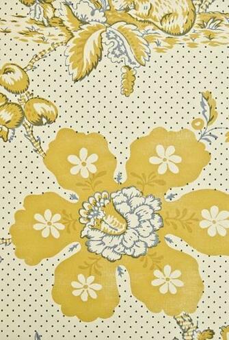Toile De Lapins Wallpaper Traditional French Floral In Light