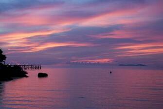 Pink Sunset On The Island Of Koh Kood Thailand Wallpaper And Image