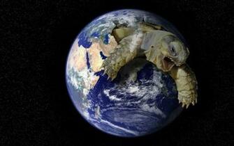 Planets Earth Turtles Photomanipulations Wallpaper