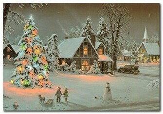 Christmas Cottage Wallpaper The