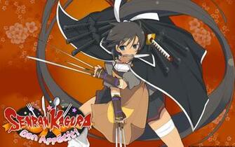Bandage Black Hair Homura Senran Kagura Knife Logo