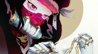 Nezuko Kamado Mask Demon Slayer 4k Phone iPhone Wallpaper 6251c