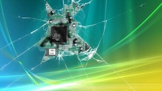 Cracked Screen Windows Vista Exclusive HD Wallpaper