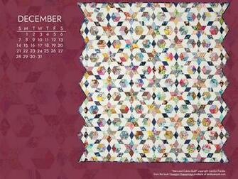 Quilt Calendar Computer Wallpaper December Books