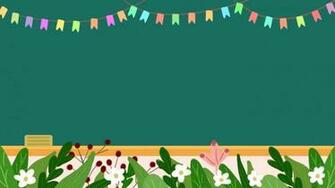 Fresh Bunting Blackboard Teachers Day Background Material