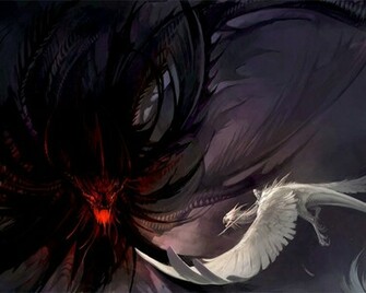 Dragons White Wallpaper Dragon