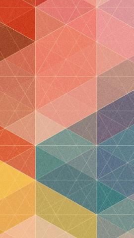Pastel Polygon Pattern Abstract iPhone Wallpaper