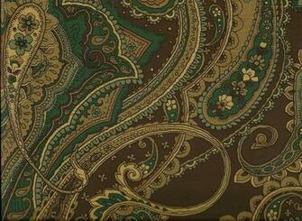 Victorian Large Paisley On Brown Wallpaper Double Roll