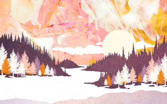 Winter Abstract Trendy Wall Mural Photowall