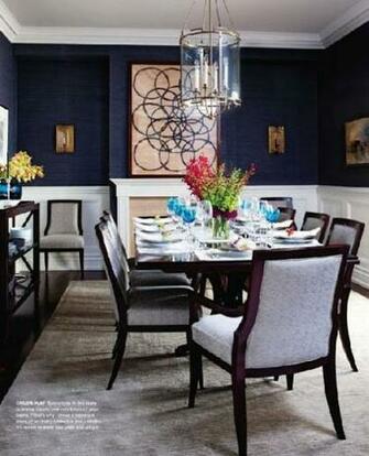 Navy Grasscloth