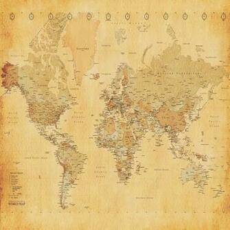 Wall Vintage Old Map Giant Wallpaper Mural
