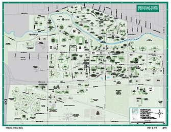 Michigan State University Map East Lansing Mi Mappery