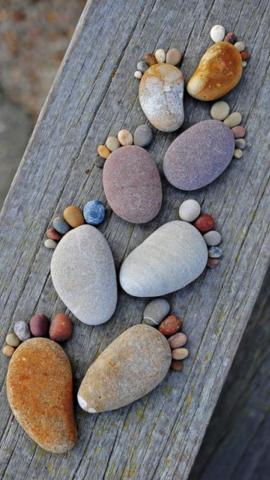 Stone Footprints iPhone Wallpaper