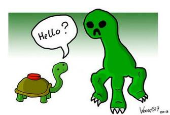 Mine Turtle And Creeper By Woody517