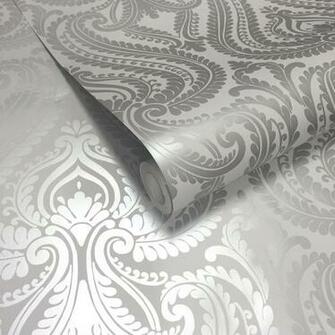 Free download Silver Grey White 414603 Mozart Damask Arthouse Wallpaper ...