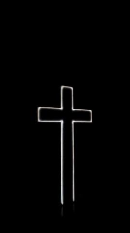 Wallpaper Cross Religion God Neon Black And