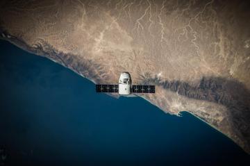 Satellite Earth Orbiting Royalty Photo