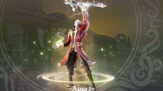Aion Girls Man Magic Wings Sky Attack Wallpaper