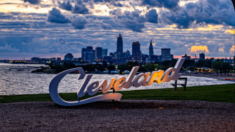 Wallpaper Id City Coast Inscription Cleveland