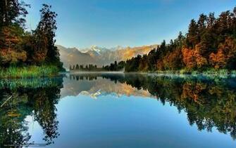 Wallpaper New Zealand Southern Island River Mountains Desktop