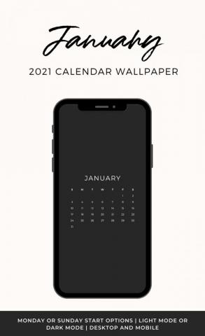 January Calendar Wallpaper Thyme Is Honey
