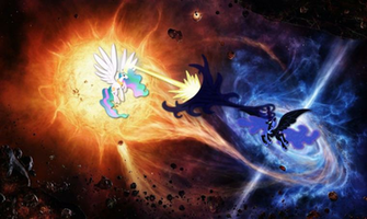 Princess Celestia Vs Nightmare Moon Wallpaper By Nightbronies On