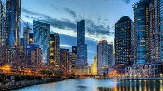 Usa Illinois Chicago Buildings Skysrapers High Resolution