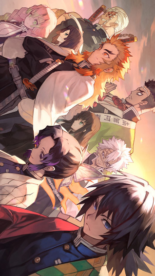 Kimetsu No Yaiba Pillars Hashira 4k iPhone Wallpaper