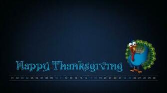 Thanksgiving November Calendar Wallpaper