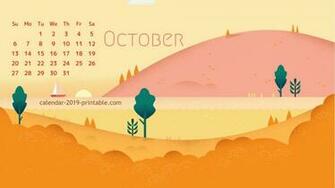 October Calendar Wallpaper In