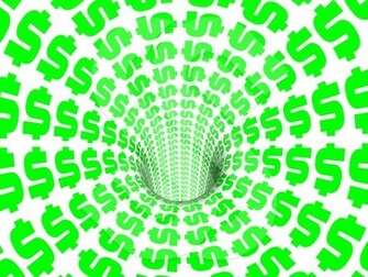 Money Signs Background 3d U S Dollar Falling