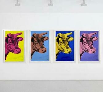 Andy Warhol Cow Screenprint Set Joseph K Levene Fine Art Ltd