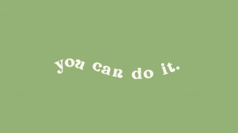 Motivational Sage Green Desktop Wallpaper