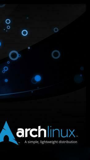 Wallpaper Linux Archlinux Os Blue Black Logo