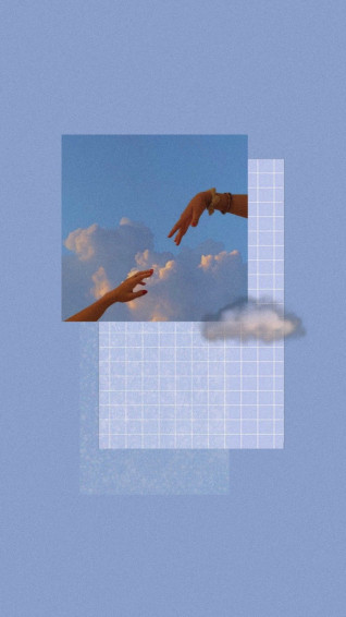 Aesthetic Blue Lightblue Wallpaper Backround Phone iPhone Cloud