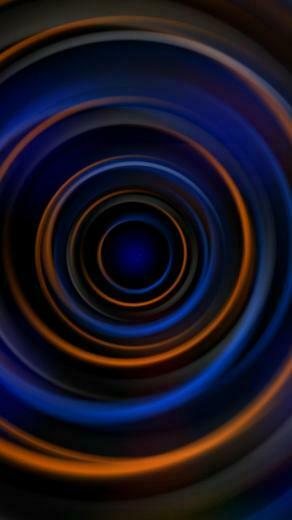 Blue Black White Orange Vortex Wallpaper