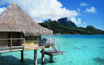 Bora Bungalow Resort On The Beach Wallpaper