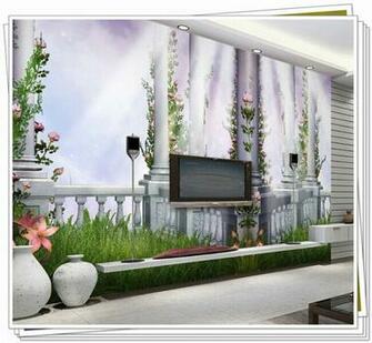 Tv Background Wallpaper Mural Restaurant Wall Stickers Beach