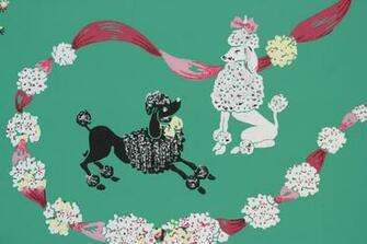 Rosie S Vintage Wallpaper With Poodles