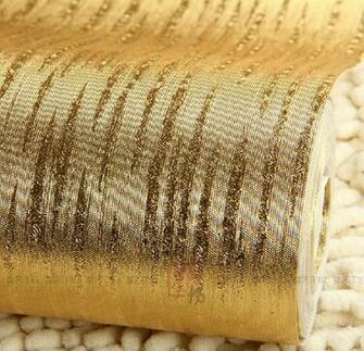 Gold Foil Modern Wallpaper Striped Living Room Tv Wall Background