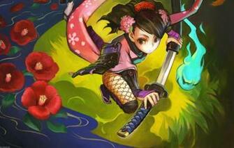 Wallpaper Flowers Katana Armor Momohime If Murama The Demon