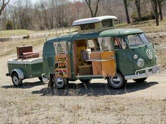 Volkswagen Type Westfalia Deluxe Camper Van Classic Wallpaper