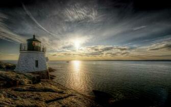 Wallpaper Rhode Island Castle Hill Light Newport United States