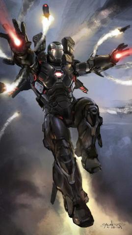Avengers Endgame War Machine Action iPhone Wallpaper